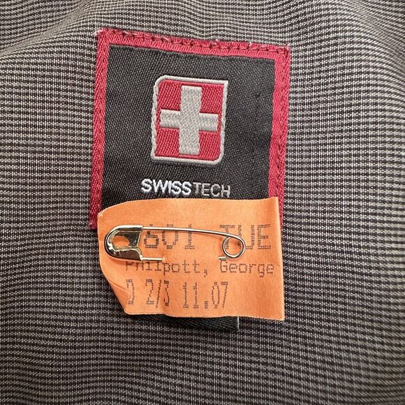 Swiss Tech Button Front Shirt Mens Sz XL Mambo Brown Plaid SM47Y118 - Picture 4 of 12